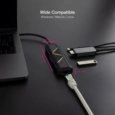 NANOCABLE 10.16.0501, Alambrico, USB 3.2 Gen 1 (3.1 Gen 1) Type-C, 100 W, 10,100,1000 Mbit/s, Negro, 4K Ultra HD NANOCABLE 10.16.0501, Alambrico, USB 3.2 Gen 1 (3.1 Gen 1) Type-C, 100 W, 10,100,1000 Mbit/s, Negro, 4K Ultra HD